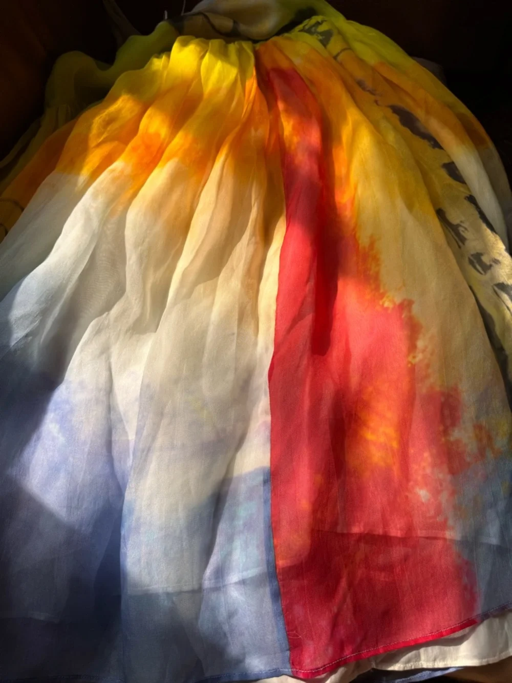 Angel Chen Tie Dye silk runway watercolor Midi Shanghai Spring 2022 collection - Picture 17 of 17